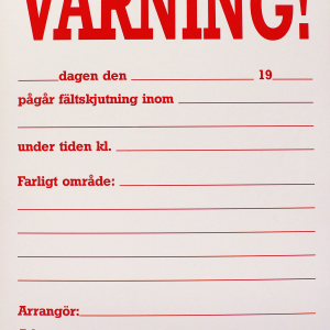 Varningsskylt