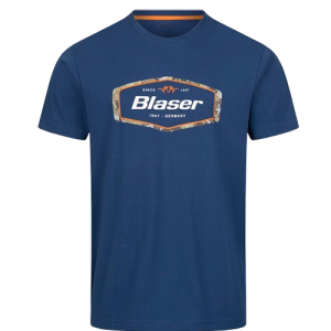 Blaser T-shirt Badge T24 Blå Medium
