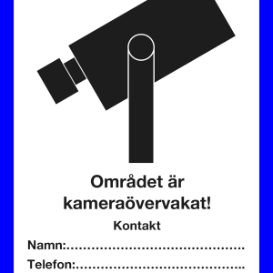 Skylt kameraövervakning