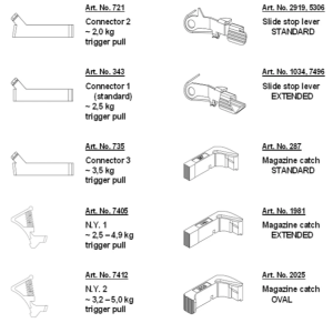 Avtryckarlänk minuslänk 2.0 kg Glock