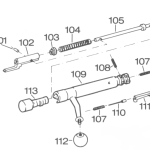 Stift för utdragarfjäder pos.nr 110