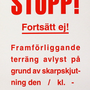 Stopp varningsskylt